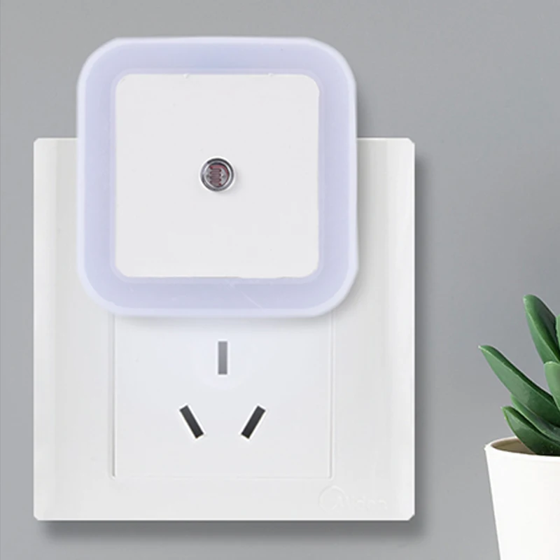 Mini LED Night Light 110V 220V EU US Plug Light Sensor Control Lamp Kids Children Living Room Bedroom Lighting 1PCS Nightlight