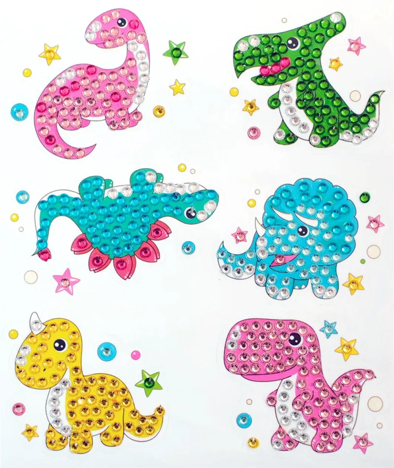 Big Gem 5D Diamond Painting Kit Cute Mermaid Princess Unicorn Dinosaur Diamond Stickers Paint by Numbers Art Craft For Kids Gift abstract needle felting Needle Arts & Craft