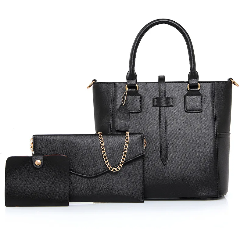 

2016 Autumn New Style Cross Pattern Picture Three-piece Set Handbag Europe And America Fashion Oblique Shoulder Bag Bag