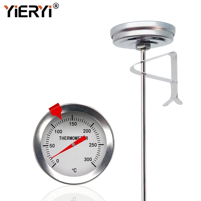 12 Barbecue Deep Fry Thermometer - Instant Read Dial Thermometer with  Clip, Extra Long Stainless Steel Probe, for Food Cooking, Turkey Frying, BBQ  Grill, Pot, Pan, and Kettle 