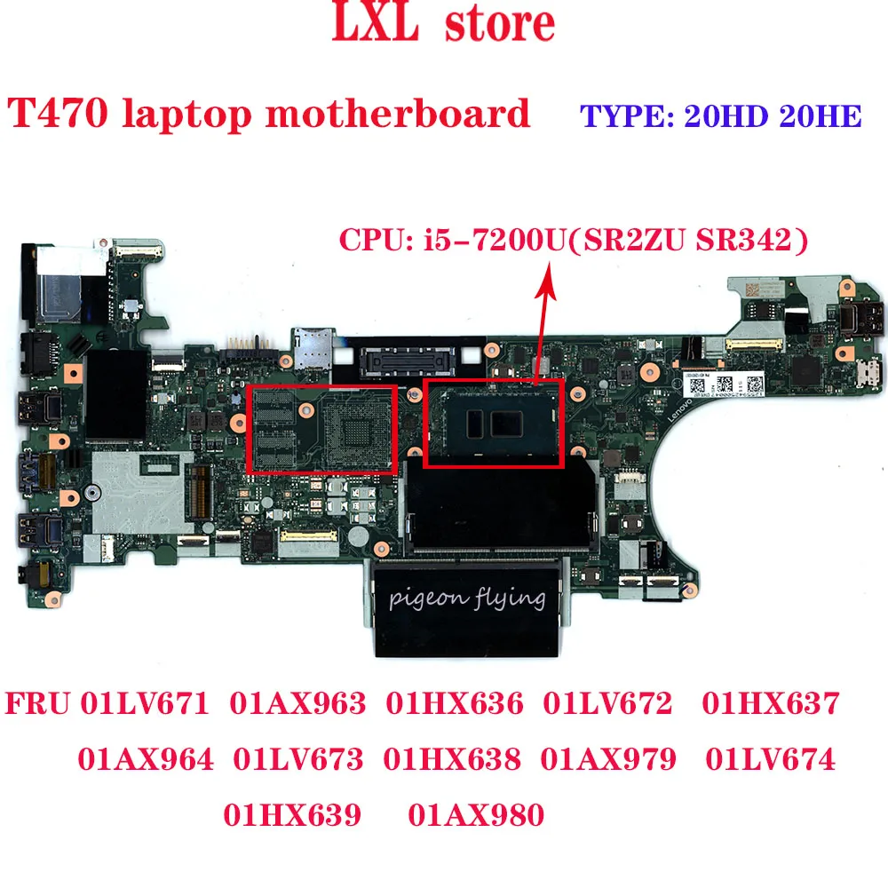 awesome  T470 laptop motherboard NM-A931 for 14.0
