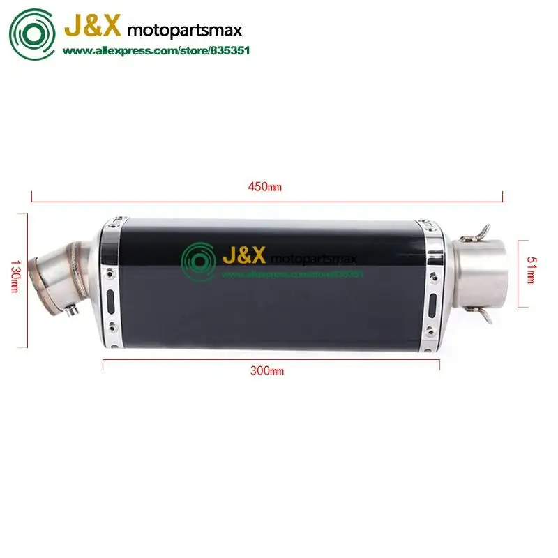 Полная выхлопная система мотоцикла Escape slip on для yamaha YZF R15 MT15 MT-15 2008- средняя труба глушителя DB-Killer