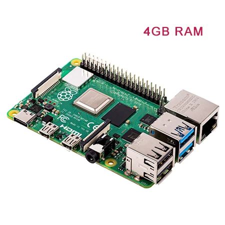 4GB RAM Последние Raspberry Pi 4 Model B с 1/2/4GB Оперативная память BCM2711 Quad core Cortex-A72 ARM v8 1,5 ГГц Поддержка 2,4/5,0 ГГц WI-FI Bluetooth 5,0 - Комплект: 4GB RAM