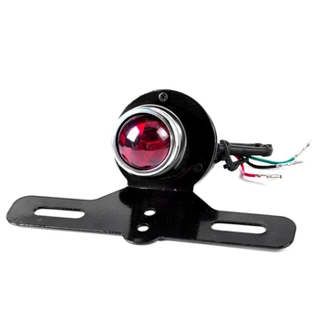 

Modified Retro Universal Tail Light License Plate Brake Motorcycle Gem Tail Light Suitable for Harley Cruising Prince