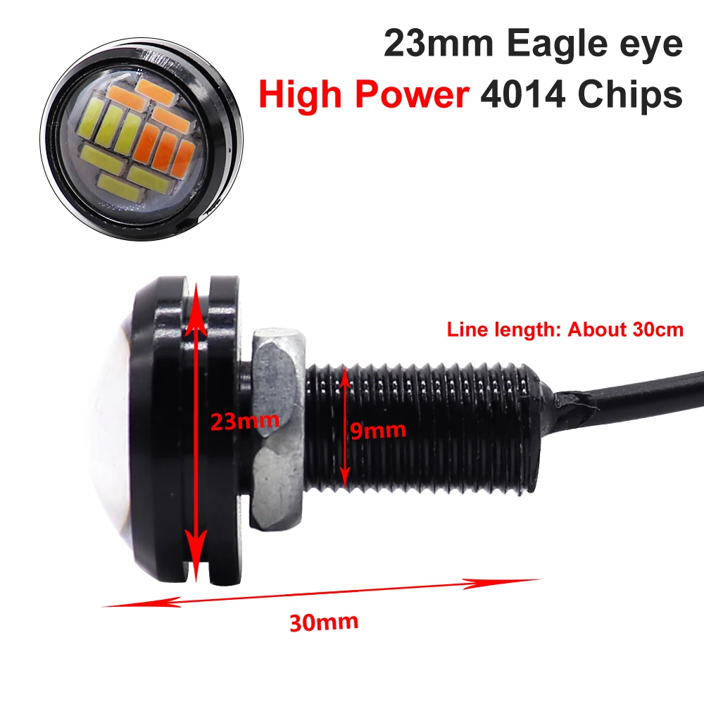 LED DRL ְ ,    õ, 4014 SMD , 12V     2019, 23mm, 4 