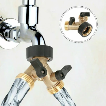 

Double pass Connector Faucet Brass TPR 70 * 35 * 60mm 3/4 inch 2-Way Garden