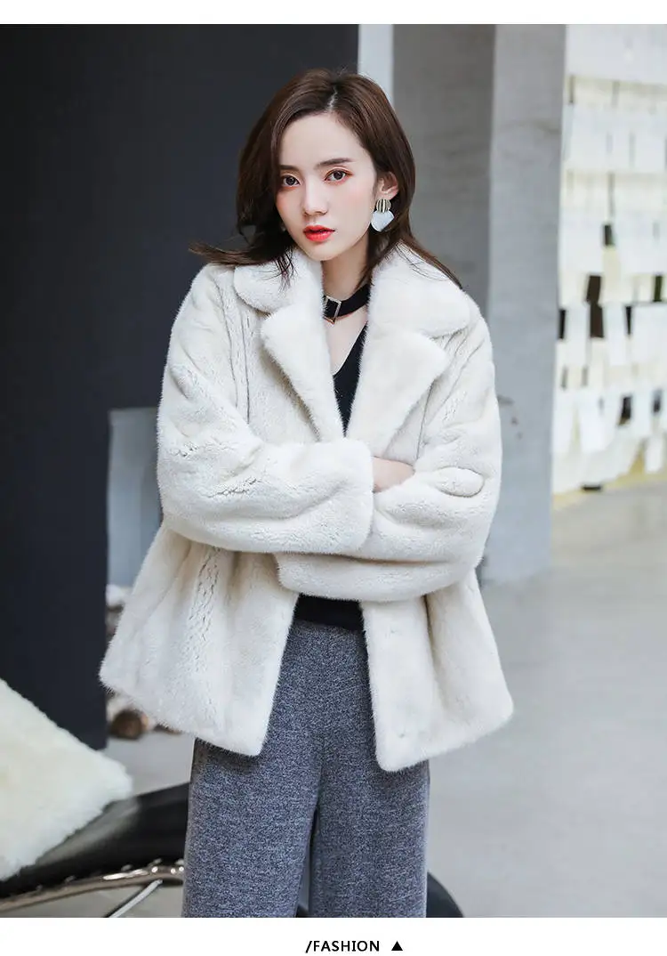 ALABIFU модное пальто из искусственного меха Осень-Зима Женское корейское пальто теплое тонкое пальто из искусственного меха норки Зимнее пальто женская меховая куртка