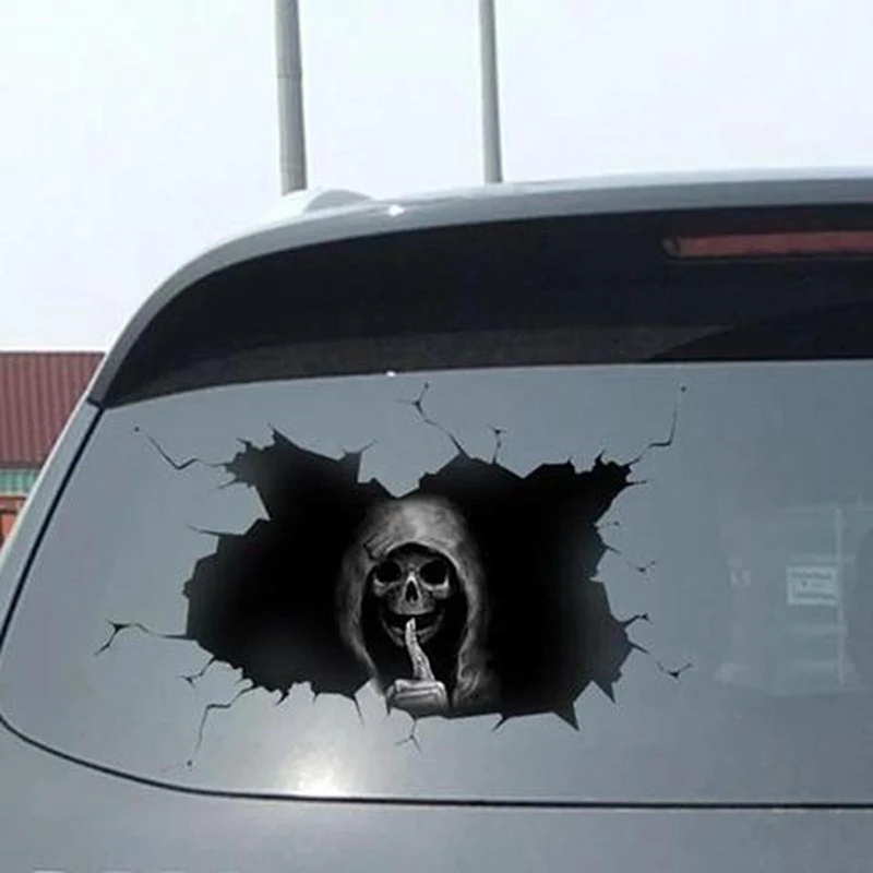 

Car Bodywork 3D Sticker Decal Auto Window Decoration Sticker Car Styling Exterior Decor Halloween Skull Style Decoration