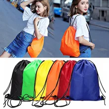 Модный подростковый мужской женский студенческий спортивный рюкзак из полиэтилена для обуви спортивная водонепроницаемая сумка на шнурке рюкзак с карманом на заказ