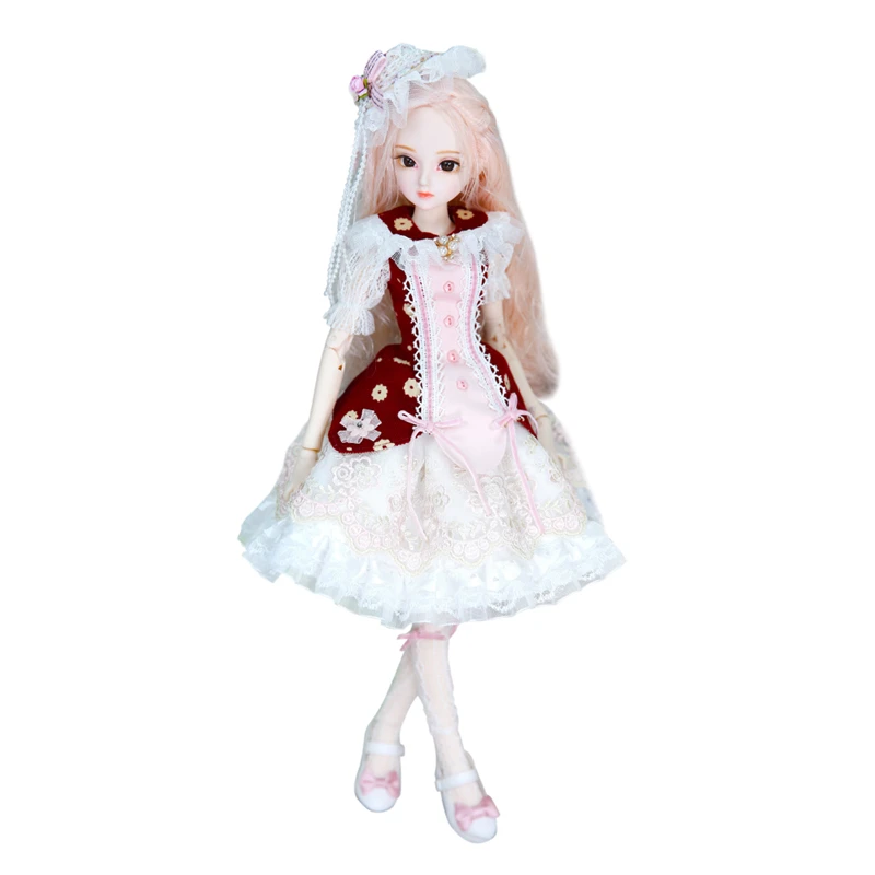1/4 BJD Dairy Queen name by Rumia бледно розовые волосы механический сустав одежда обувь 45