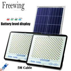 Freewing – lampe LED solaire étanche sans fil, 100, 200, 300, 500, W, spot lumineux, éclairage d'extérieur, idéal pour un jardin ou une porte 