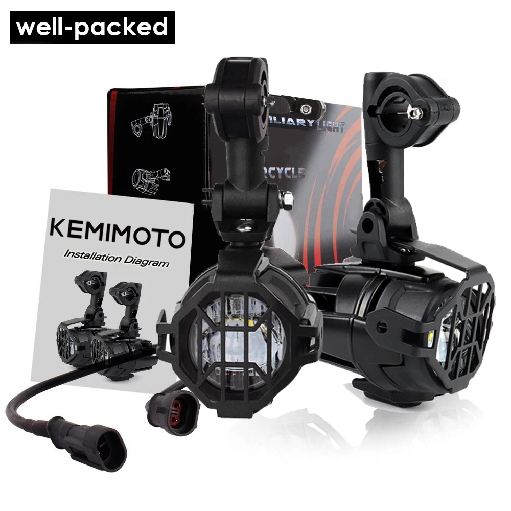  For BMW R1200GS LC Adventure F800GS F650GS Fog Light LED with Light Switch Auxiliary LED Fog Light  - 33036587772