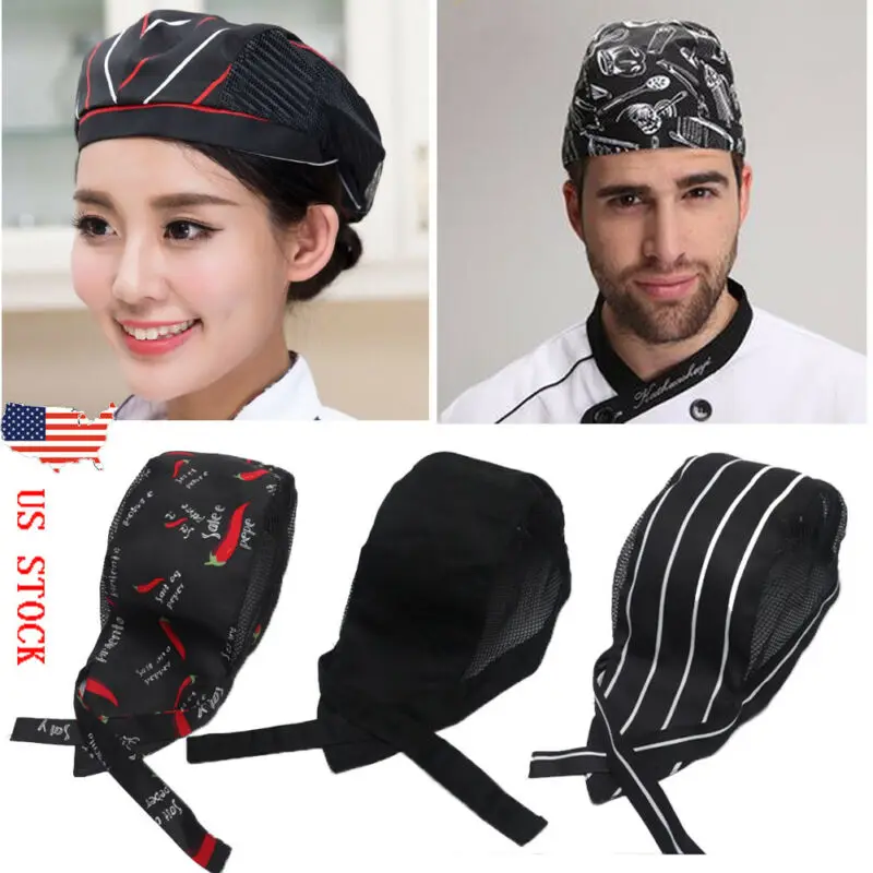 New Fashion Adjustable Chef Hat Mesh Kitchen Cooking Hat Adult