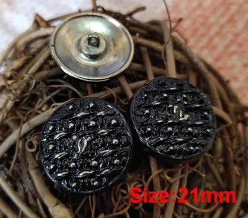 

Wholesale 10 pieces New High-grade Metal black Jacket shirt buttons Sweater coat Overcoat button 1.8cm 18mm Free Shipping