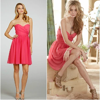 

free shipping vestido de renda vestido custom robe de soiree 2016 new design hot mini chiffon dress to party Bridesmaid Dresses