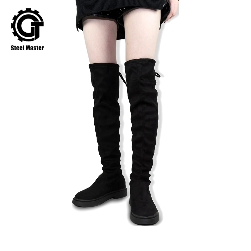 tall over the knee flat boots