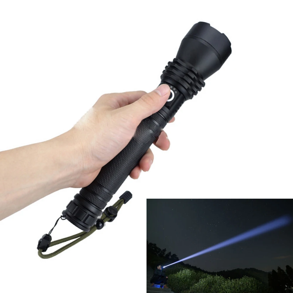 Led Flashlight Telescopic Zoom Xhp70 Xhp50 200000lm Usb Rechargeable