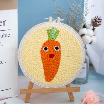 

Yarn Punch Needle Supplies Kits Gifts Landscape Pattern Starter Wood +wool