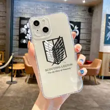  New Arrival Attack On Titan Anime Phone Case Matte Transparent for iPhone 7 8 x xs xr 11 12 13 pro plus max mini Clear Funda 
