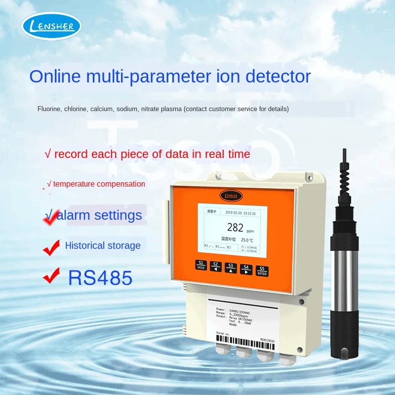 

Water quality online hardness tester fluoride ion chloride ion electrode sodium ion sensor calcium ion sensor