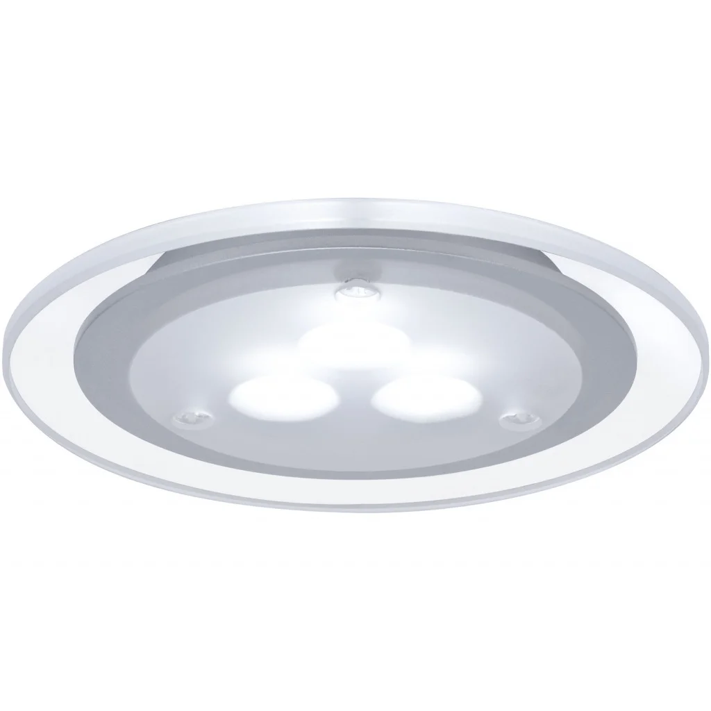 98352 Светильник встраиваемый круглый мебельный LED 3x3W хром матовый/ | Лампы и