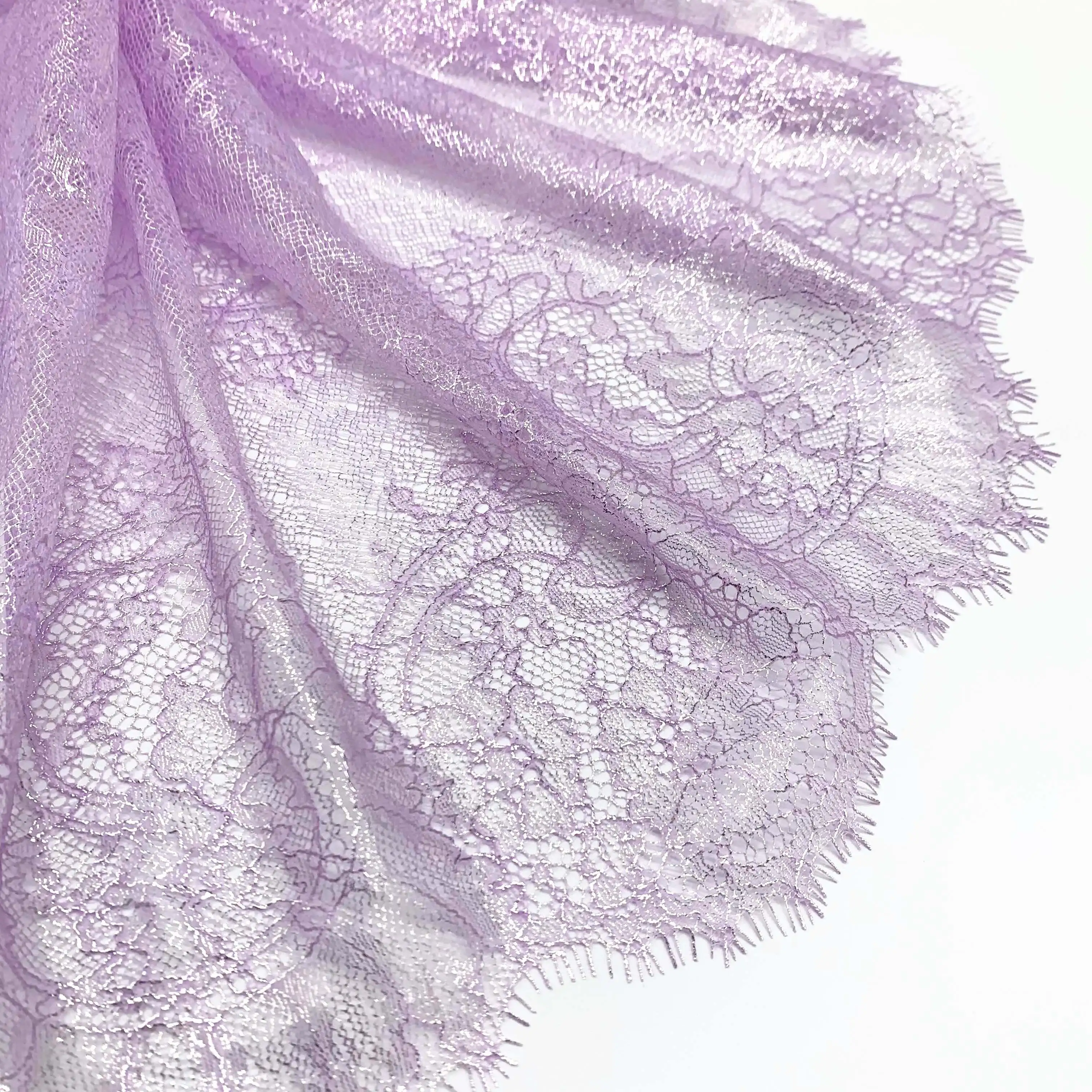 3 M/lot 1.50M/pc Width 27.50-32.50cm 13 color Eyelash Lace Trim Foil No-Elastic Shimmer Glitter Trimming 3