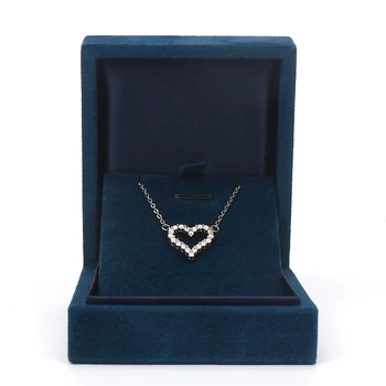 

Exquisite Jewelry Box Velvet For Vintage Blue Emerald Packaging Necklace Bracelet Storage Retro Convex Square Suede