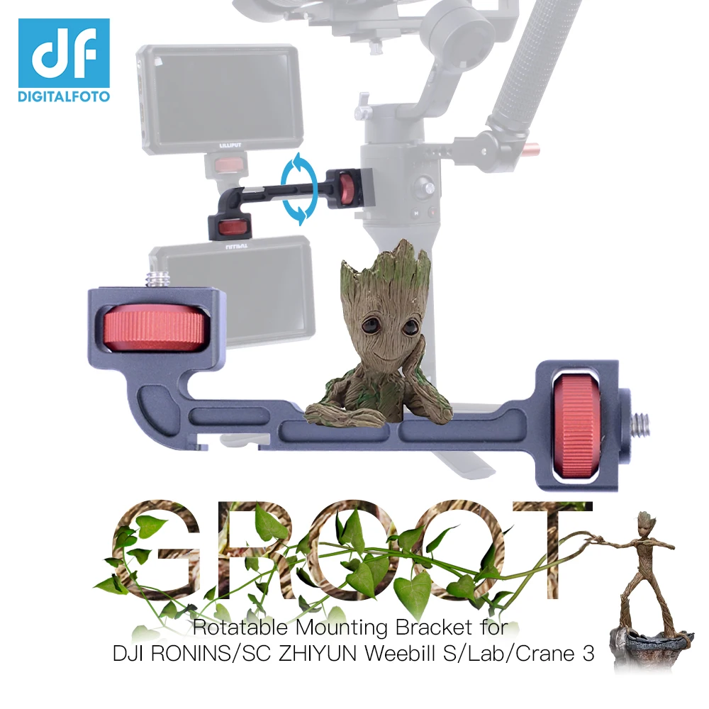GROOT ZHIYUN WEEBILL S/LAB Crane 3 DJI RONIN S/SC вращающийся кронштейн для монитора светодиодный светильник