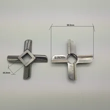 SS 304 нержавеющая сталь 2 части мясорубки части#8 лезвие ножа SS-193517 подходит для Moulinex Bork Zelmer