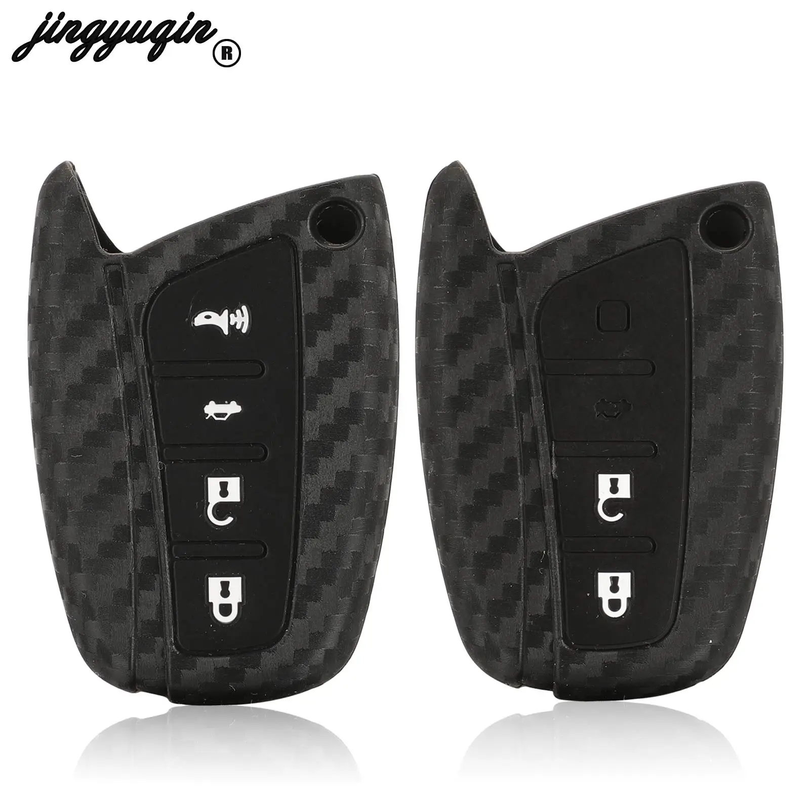 Jingyuqin 2/4 кнопочный карбоновый ФОБ для Hyundai Solaris ix35 ix45 Accent Elantra Santa Fe Аксессуары |