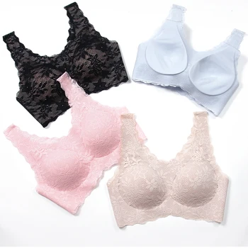 

Japanese Sports Underwear Tube Top Full Cup No Steel Ring Bra Lace Vest Strapless Thin Section Underwear Sleep Bra