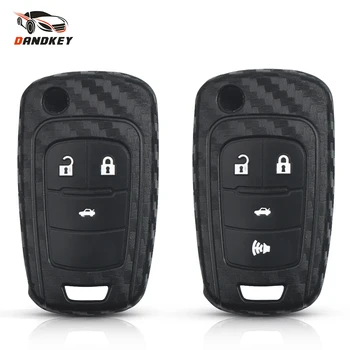 

Dandkey 10pcs 3/4 Button Carbon Fiber Silicone Key Case Flip Key Cover For Buick Chevrolet Cruze Aveo Opel Vauxhall Mokka Encore