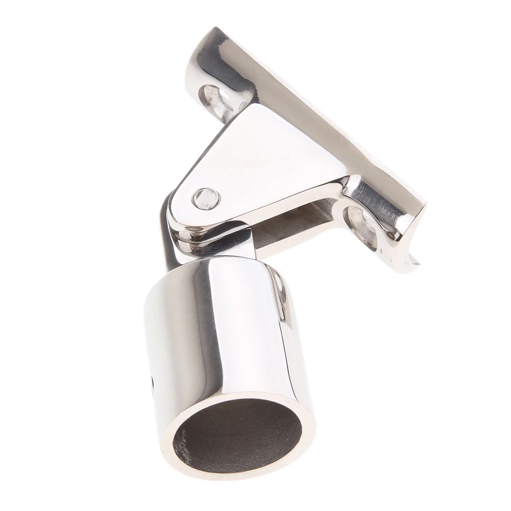 Marine Boat Bimini Top Cap Eye End 7/8 inch Deck Hinge Mirror Polished 316 Stainless Steel