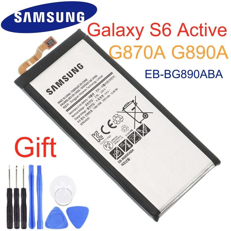 100% Оригинальный запасной аккумулятор для Samsung GALAXY S6 Active G870A G890A 3500 мАч телефона +