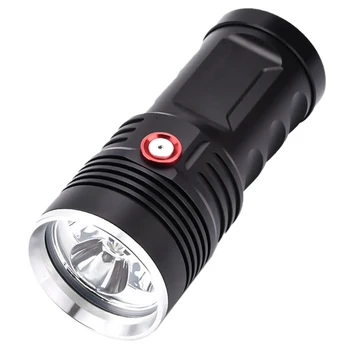 

New 3 x XHP50 LED Flashlight Type-C USB Charging Super Bright Aluminum Alloy Led Outdoor Searchlight