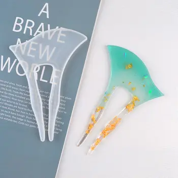 

3Pcs Clear Hairpin Molds Hair Stick Silicone Molds Headdress Hair Pin Epoxy Resin Casting Mold Jewelry Making DIY Craft