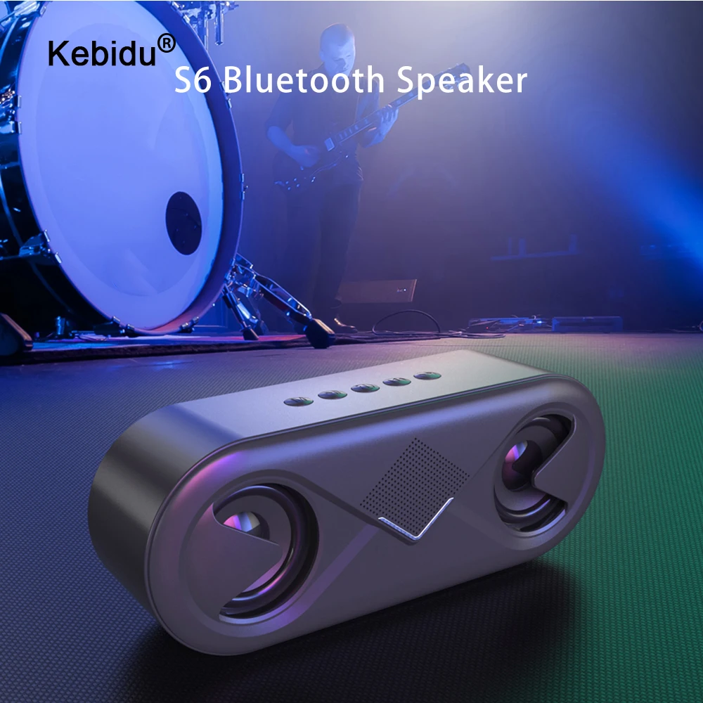 Портативная Bluetooth-Колонка kebidu 6D стерео звук 10 Вт Беспроводная колонка уличная с