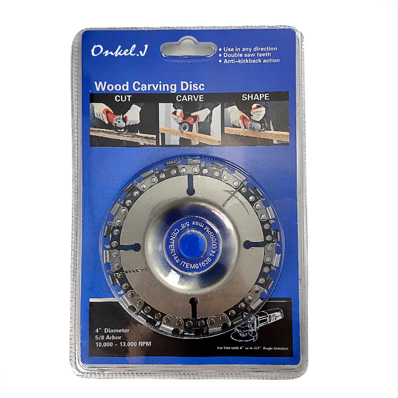 

Angle Grinder for Chain Plate Woodworking Chain Plate Wood Carving Disc for Angle grinde