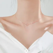 2020 New Metal Heart-shaped Choker Necklaces Women Letter Heart Simplicity Sexy Hollowing Out Jewelry Necklaces Wholesale