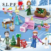 Building Blocks Toys For Children Diy Educational Kids Ice Snow Princess Girl Assembly Model Set Brick Compatible лего New R35 loz diamond blocks courier bear kids assembly toy for children oyuncaklar building brick action figures diy designer animal 9749