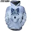 Sudadera de Gráfico de animales para hombre y mujer, jersey de manga larga a La Sudadera con capucha de dibujo de lobo 3D, otoño e invierno, 2022 ► Foto 2/6