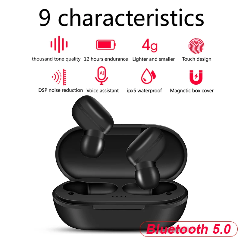 Bluetooth наушники TWS наушники беспроводные наушники Bloototh гарнитура 5,0 Blutooth наушники с шумоподавлением для мобильных IPhone