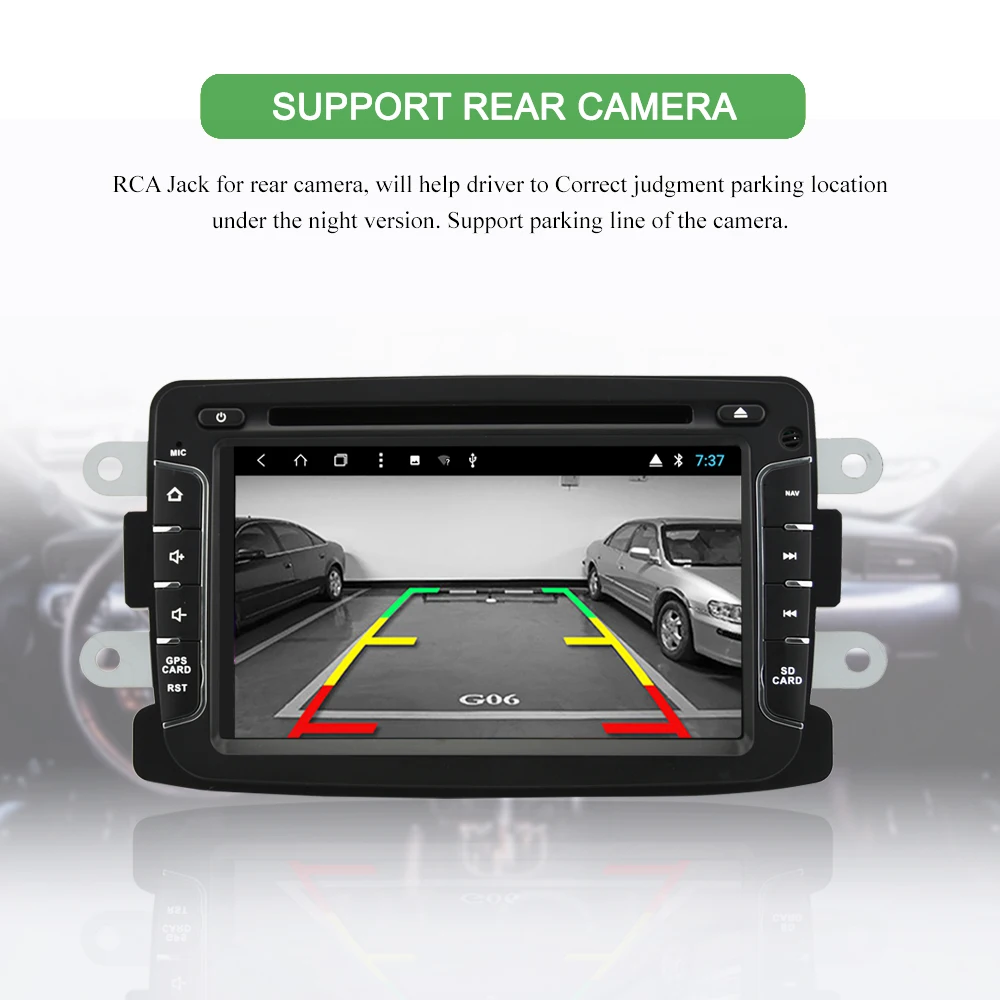 Clearance Bonroad 7" Android 9.  GPS Navigation Radio Car DVD Player For Renault Dacia  Duster Logan Sandero Stereo Car Multimedia Player 6