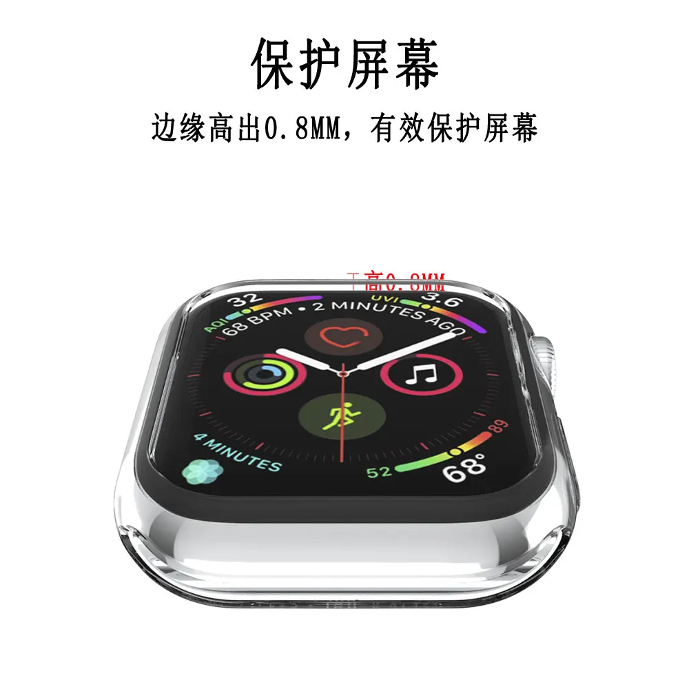 Мягкий чехол из ТПУ для Apple Watch 3, 2, 1, 42 мм, 38 мм, защитный чехол для iWatch 4, 40, 44 мм, серия 5, бампер для часов