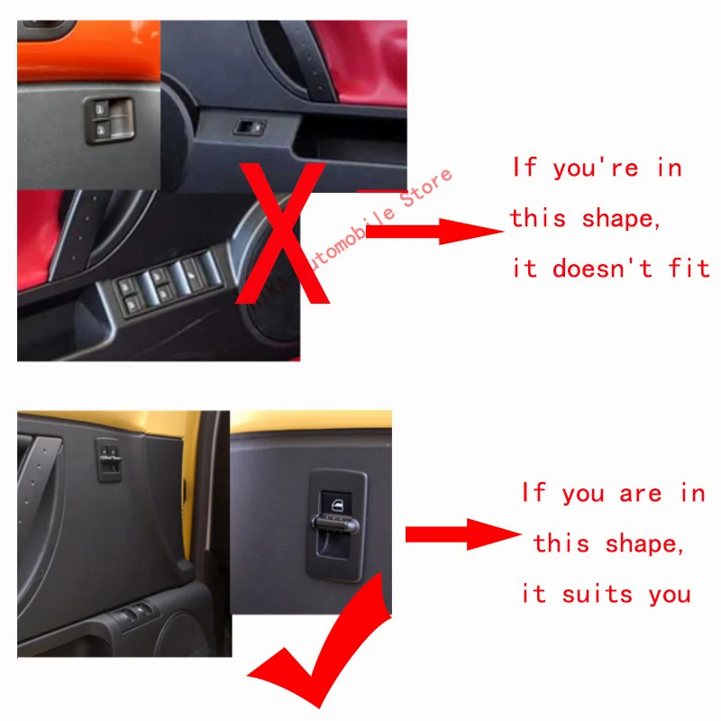 Für volkswagen VW käfer 2003-2010 schwarz carbon fiber Innen auto tür trim panel pull griff fenster schalter taste rahmen abdeckung – Detail 1