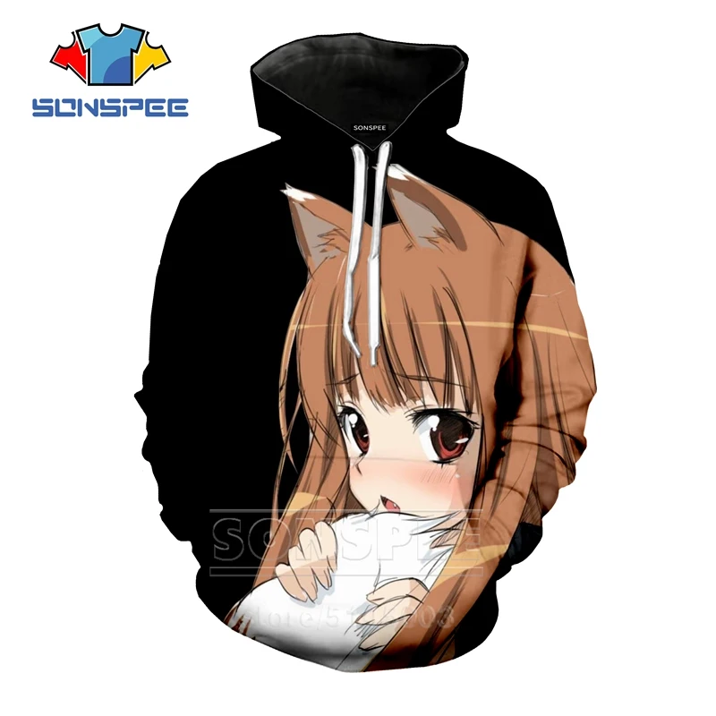 Толстовки Spice and Wolf, новинка, для мужчин и женщин, аниме, толстовка, 3D принт, унисекс, с длинным рукавом, в стиле хип-хоп, уличная одежда, топы, пуловер с круглым вырезом, C109 - Цвет: 20
