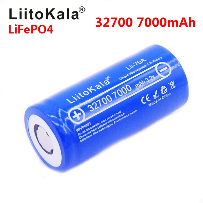new LiitoKala Lii-70A 3.2V 32700 7000mAh LiFePO4 Battery 35A Continuous Discharge Maximum 55A High power Brand battery | Электроника