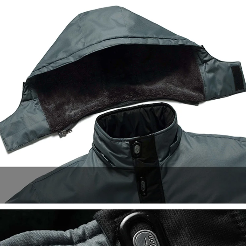 Зимняя куртка с капюшоном, Мужская ветровка с хлопковой подкладкой, Мужская парка, пальто, куртки с флисовой подкладкой, ZA580