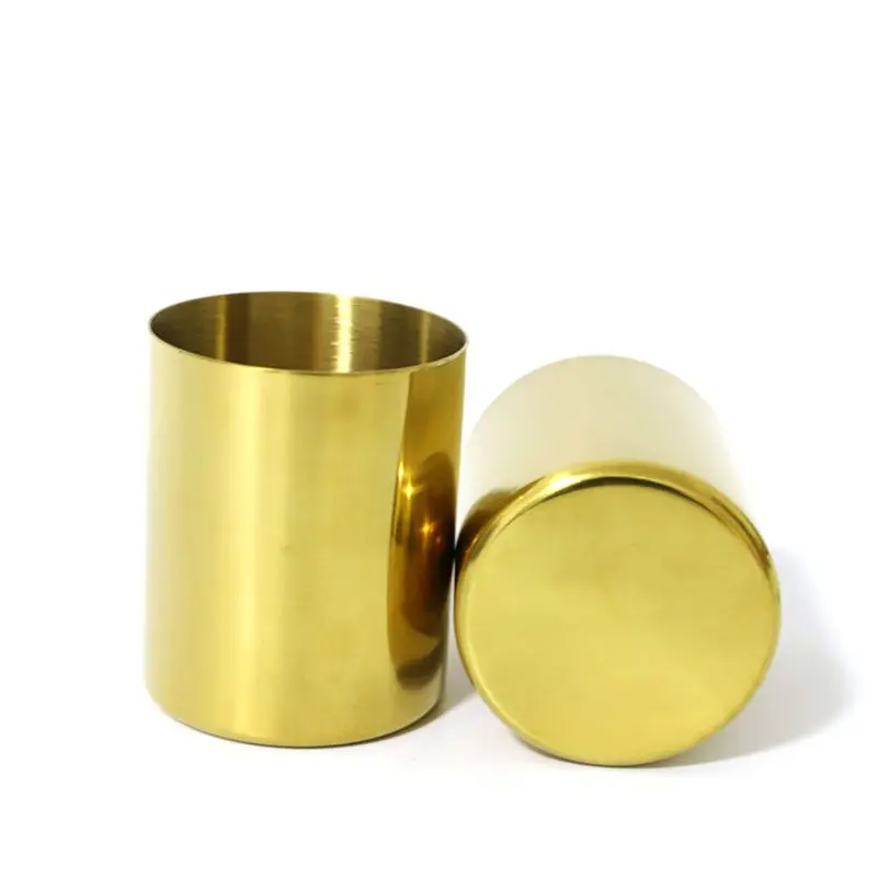2 шт. пенал для карандашей, держатель для ручек, кистей для макияжа, настольный канцелярский Органайзер из нержавеющей стали D08B
