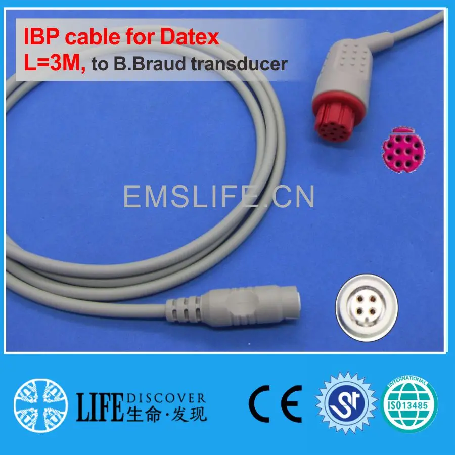 

GE datex IBP кабель для B. Braud одноразовый преобразователь давления